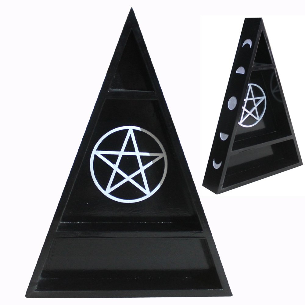 Amazing Wicca Pyramid Moon Phases Shelve
