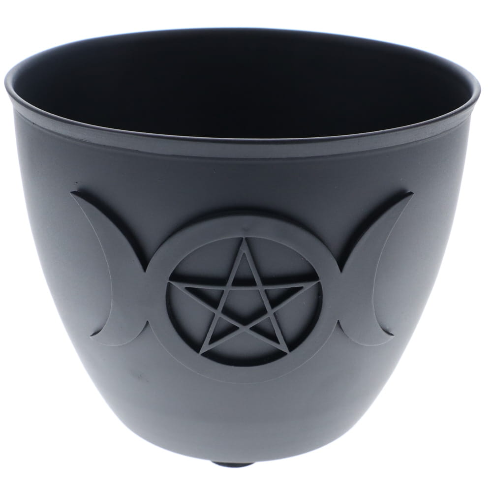 Wicca Triple Moon Iron Smudge Bowl