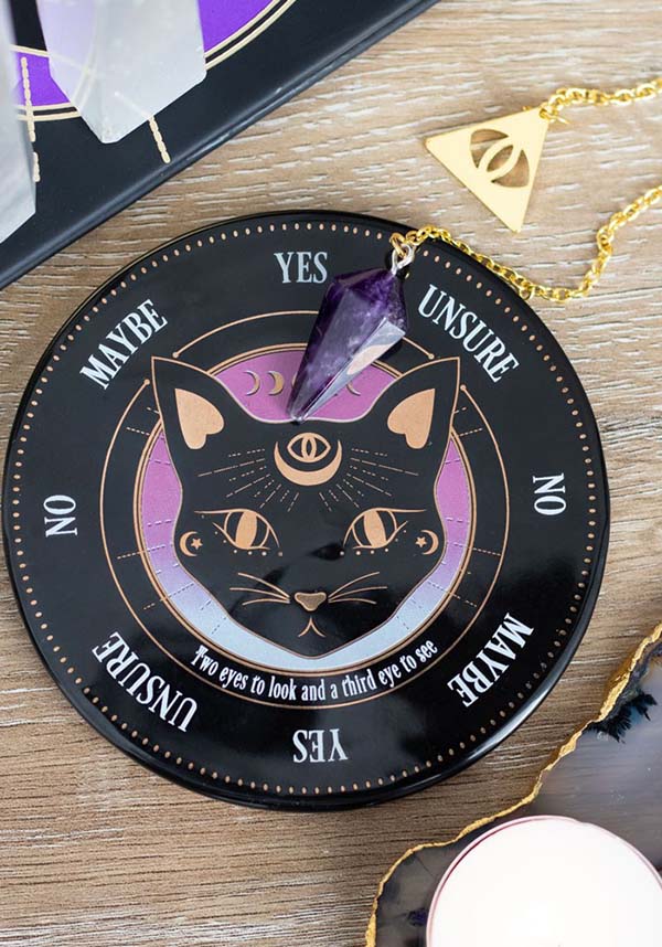 Mystic Mog Cat Wicca Pendulum Divination Kit