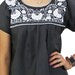 Black White Hippie Embroidery Bohemian Top