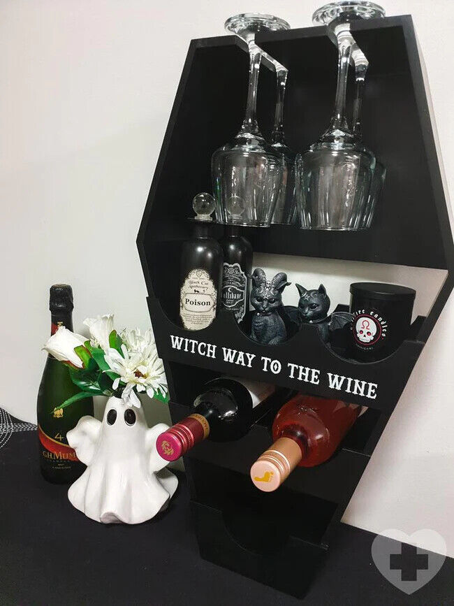 Amazing Witch Gothic Wine Cabinet Shelve