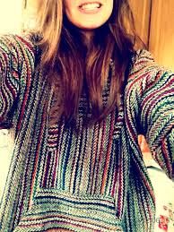 Baja Hoodie Drug Rug Poncho Stripes