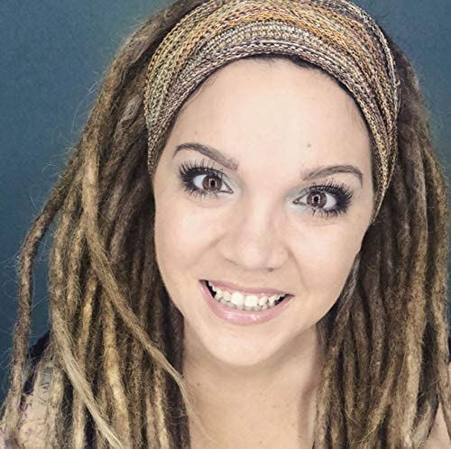 Yellow brown Nepalese Bandanna Dreadlocks Socks