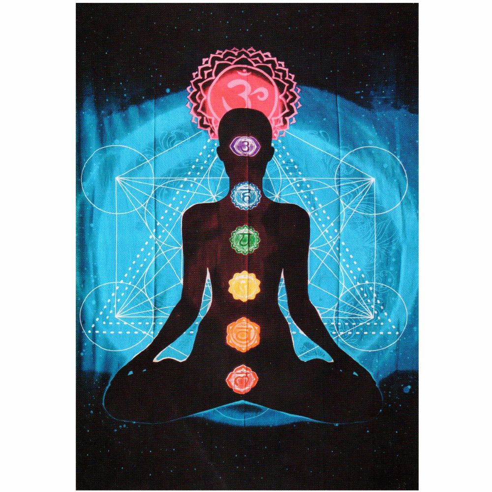 Blue Chakra Meditation Tapestry