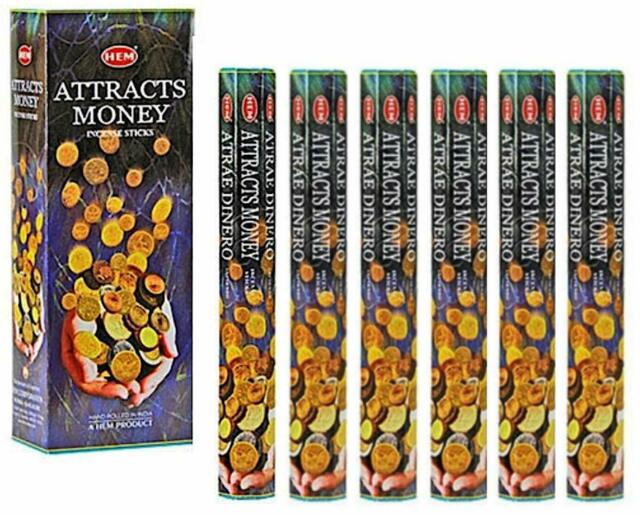 6 x Attract Money Incense Sticks 120 sticks