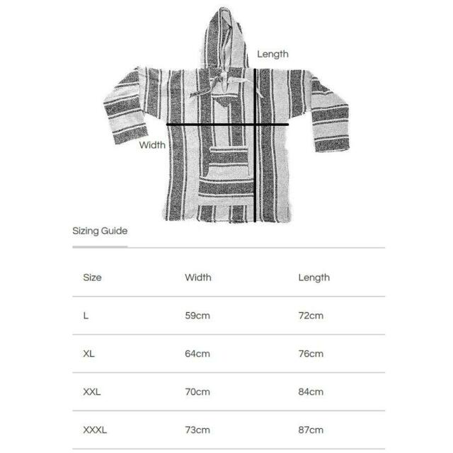 Baja Hoodie Drug Rug Poncho Stripes