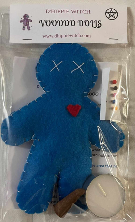BLUE Wicca Voodoo Doll