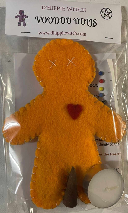 YELLOW Wicca Voodoo Doll