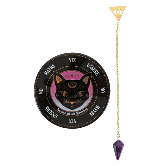 Mystic Mog Cat Wicca Pendulum Divination Kit