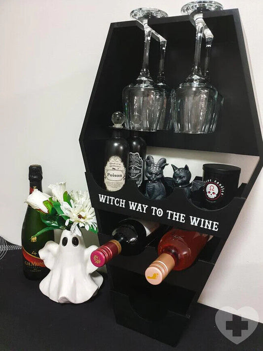 Amazing Witch Gothic Wine Cabinet Shelve
