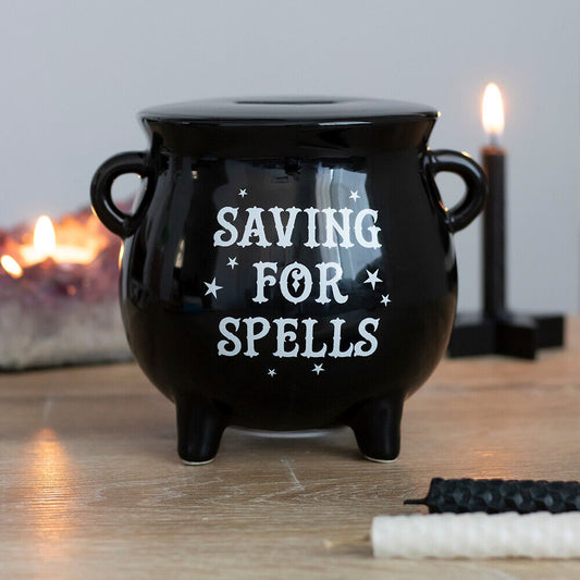 Beautiful Cauldron Ceramic Money Box Ornament Wicca