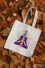 Yoga Meditation Chakras Tote Handbag