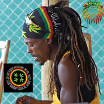 Rasta Bob Marley Print Hippie Bandanna Dreadlocks