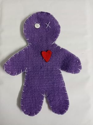 PURPLE Wicca Voodoo Doll