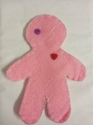 PINK Wicca Voodoo Doll
