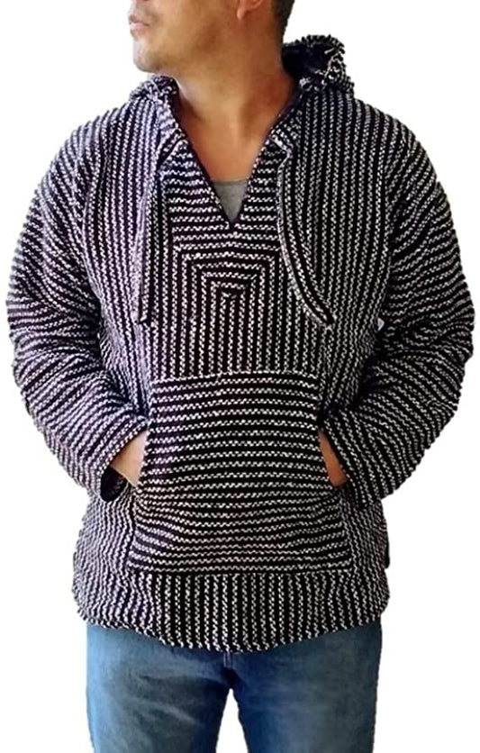 Baja Hoodie Drug Rug Poncho Dark Purple