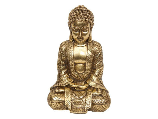 Gold Buddha Figure Wealth Longevity Prosperity Abundance