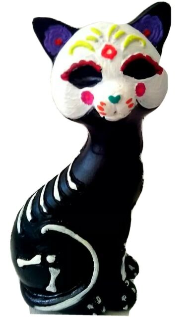 Standing Cat Day of the Dead Resin Figure