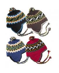 Hand Knitted Nepalese Winter Ear Flaps Hat