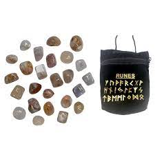 Beautiful Agate Blossom Runes Set Divination