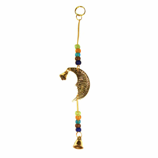 Moon Face Brass Wind Chime Bell