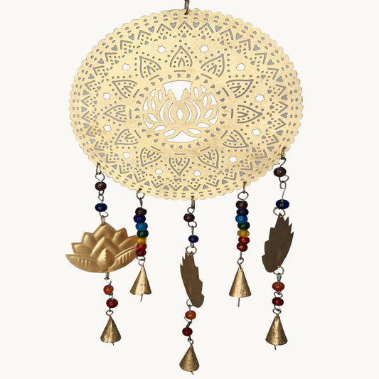 XL Lotus Symbol Brass Wind Chime Decoration