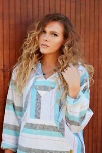 Baja Hoodie Drug Rug Poncho Pastel