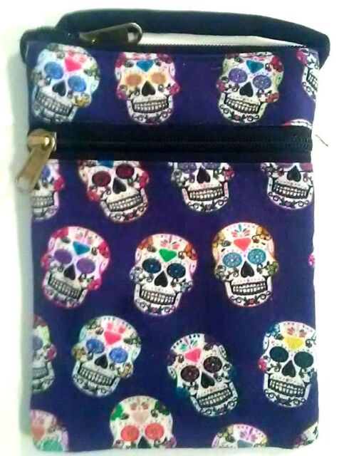 Small Skull Pattern Cotton Crossbody Bag