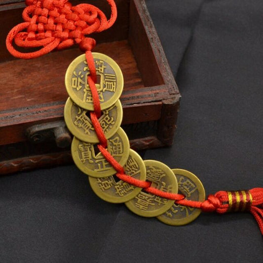Knob Hanging 7 Coins Feng Shui