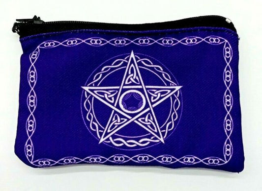 Purple Pentacle Stamped Purse Bag