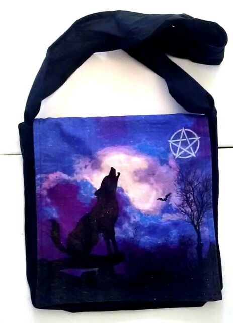 Wolf Pentacle Cotton Cross body Bag