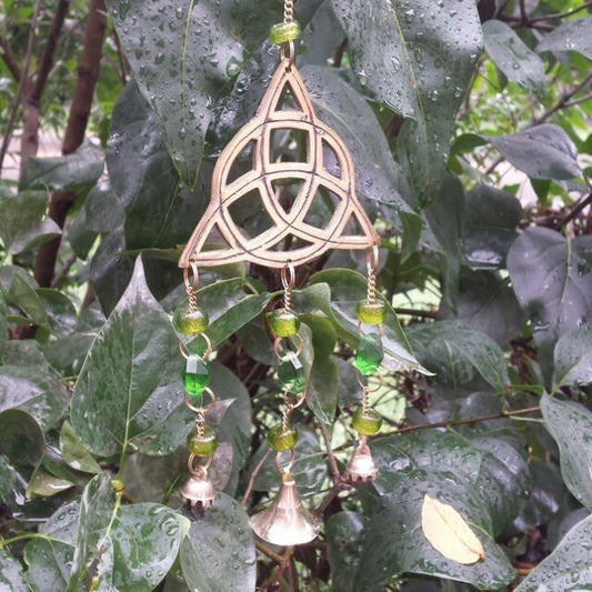 Celtic Triquetra Brass Wind Chime Bell