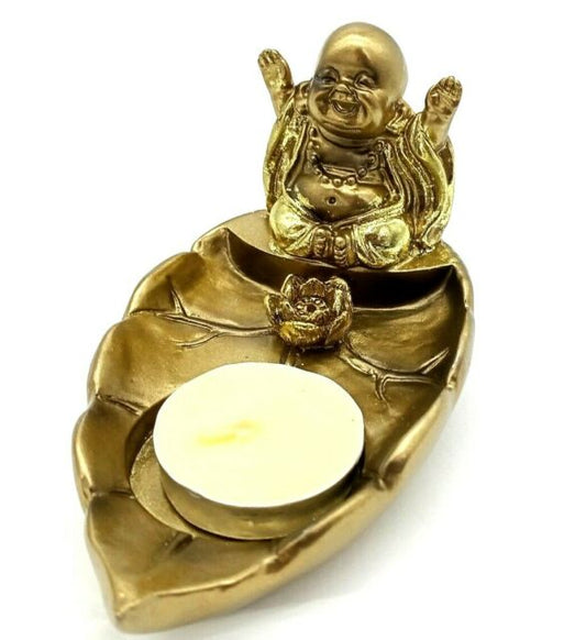 Laughing Buddha Candle Holder