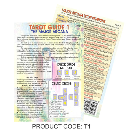 Tarot Guide MAJOR ARCANE Chart A5