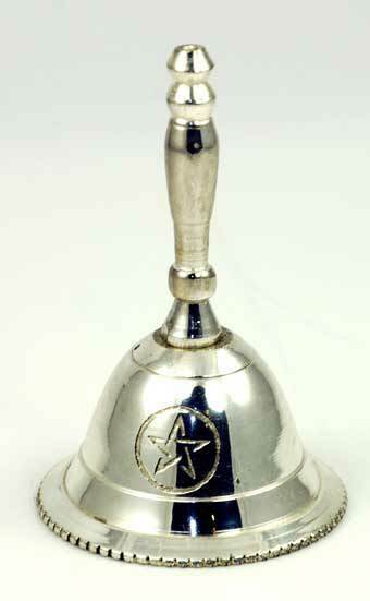 Altar Wicca Pentacle Brass Bell
