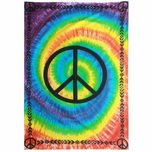 Tye Die Peace Tapestry