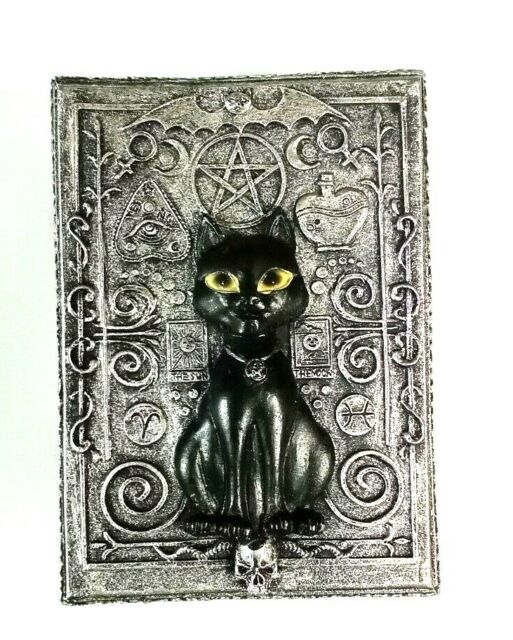 Witch Cat Wooden Engraved Box