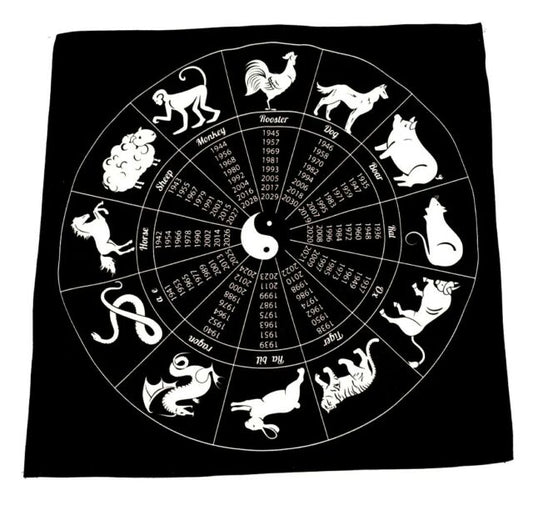 Chinese Zodiac Wheel Altar Cloth Small