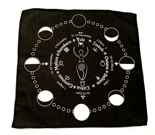 Goddess Moon Phases Pagan Calendar Altar Cloth Small