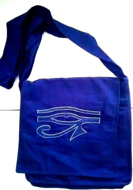 Blue Horus Cotton Cross body Bag