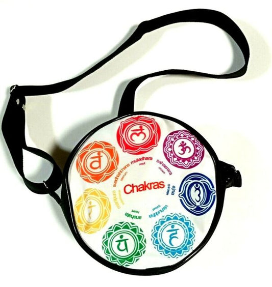Chakras Wheel Cross Body Round Handbag