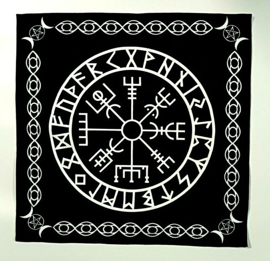 Runes Wheel Altar Cloth Squared