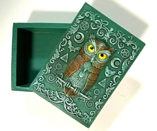Owl Wooden Engraved Box