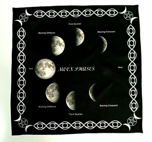 Moon Phases Altar Cloth Squared