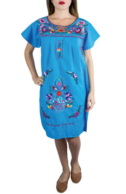 Red Hippie Embroidery Dress
