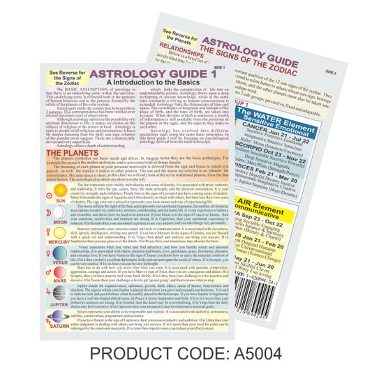 Astrology Guide Chart A5