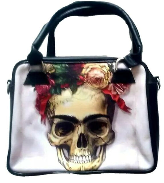 Large Frida Skull Synthetic Leather Backpack