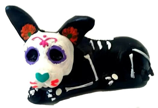 Sitting Dog Day of the Dead Resin Figure