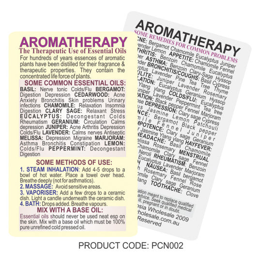3 x Aromatherapy Guide Chart Pocket