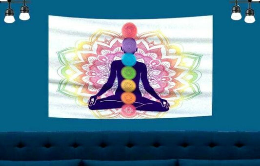 Chakra Meditation Art Tapestry